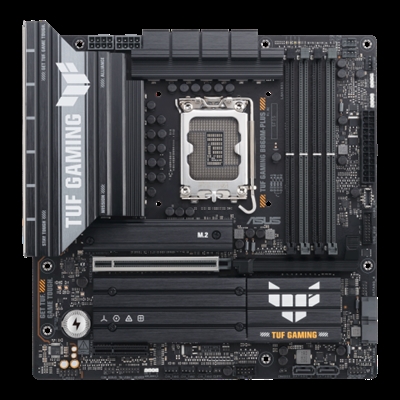 Asustek 90MB1JW0-M0EAY0 ASUS TUF GAMING B860M-PLUS. Fabricante de procesador: Intel, Socket de procesador: LGA 1851 (Socket V1), Procesador compatible: Intel Core Ultra (Series 2). tipos de memoria compatibles: DDR5-SDRAM, Memoria interna máxima: 256 GB, Tipo de ranuras de memoria: DIMM. Interfaces de disco de almacenamiento soportados: M.2, SATA III, Tipos de unidades de almacenamiento admitidas: HDD & SSD, Niveles RAID: 0, 1, 5, 10. Tipo de interfaz ethernet: 2.5 Gigabit Ethernet. Componente para: PC, Factor de forma: micro ATX, Familia del chipset: Intel