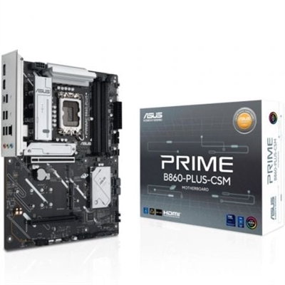 Asustek 90MB1KA0-M0EAYC ASUS PRIME B860-PLUS-CSM. Fabricante de procesador: Intel, Socket de procesador: LGA 1851 (Socket V1), Procesador compatible: Intel Core Ultra (Series 2). tipos de memoria compatibles: DDR5-SDRAM, Memoria interna máxima: 256 GB, Tipo de ranuras de memoria: DIMM. Interfaces de disco de almacenamiento soportados: M.2, SATA III, Tipos de unidades de almacenamiento admitidas: HDD & SSD, Niveles RAID: 0, 1, 5, 10. Tipo de interfaz ethernet: 2.5 Gigabit Ethernet. Componente para: PC, Factor de forma: ATX, Familia del chipset: Intel