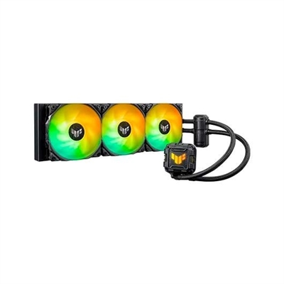 Asustek 90RC00M1-M0UAY0 ASUS TUF GAMING LC II 360 ARGB. Tipo: Kit de refrigeración líquida, Diámetro de ventilador: 12 cm, Velocidad de rotación (mín.): 800 RPM, Velocidad de rotación (máx.): 2000 RPM, Nivel de ruido (alta velocidad): 29 dB, Máximo flujo de aire: 67 cfm, flujo de aire: 113,8 m³/h, Presión máxima de aire: 3 mmH2O. Color del producto: Negro