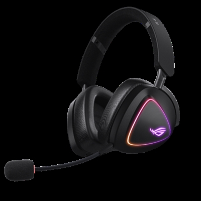 Asustek 90YH03W0-BHUA00 ASUS ROG Delta II - Auricular - tamaño completo - Bluetooth/radiofrecuencia de 2,4 GHz - inalámbrico - conector de 3,5 mm - negro