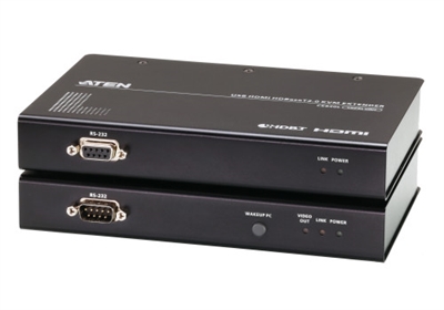 Aten CE820-ATA-G Extiende las señales de vídeo, audio, USB, RS-232 y Ethernet a través de un solo cable Cat 6/6a o 2L-2910 Cat 6.HDMI (3D, Color profundo, 1080P, 4K); compatible con HDCP 2.2..Admite audio estéreo de 2 canales individual y puertos USB 2.0 a velocidad completa.Excelente calidad de vídeo a larga distancia: (Estándar hasta 4K a 100 m (Cat 6/6a / 2L-2910) ; De largo alcance hasta 1080P a 150 m)