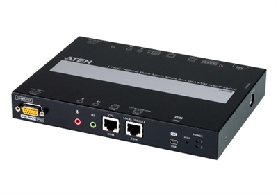 Aten CN9000-AT-G El switch KVM a través de IP VGA CN9000 permite el acceso remoto y el control del vídeo, el audio y el contenido multimedia virtual de un PC o una estación de trabajo, incluyendo una alta resolución de vídeo VGA de hasta 1920 x 1200 a 60 Hz tanto en consolas locales como en consolas remotas. Al incluir compatibilidad con USB y PS/2 (teclado y ratón), el CN9000 no solo es compatible con las estaciones de trabajo modernas sino también con sistemas heredados y servidores de una generación anterior.1x unidad de control KVM por IP VGA CN9000 1x cable para conexión KVM (VGA, PS/2, USB) 1x cable USB (USB tipo A a mini-B) 1x adaptador de corriente 1x bloque de terminales de control 1x kit de montaje 1x juego de patas 1x manual de instrucciones