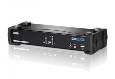 Aten CS1782A-AT-G Características- Conmutador KVMP DVI de 2 puertos con sonido Surround 7.1 y conectividad USB 2.0- Una consola USB controla dos computadoras y dos dispositivos USB adicionales- Concentrador USB 2.0 de 2 puertos incorporado, totalmente compatible con las especificaciones USB 2.0- Respuesta de graves integral con un sonido excepcional en los sistemas Surround 7.1- Selección de la computadora a través de conmutadores situados en el panel frontal, de teclas de acceso directo y mouse- Compatibilidad multiplataforma - Windows, Linux, Mac y Sun*- Conmutación independiente entre control KVM, concentrador USB y señales de audio- Admite monitores DVI digitales y analógicos – totalmente compatible con el estándar DVI- Calidad gráfica superior: 1920 x 1200 a 60 Hz (Single Link); 2560 x 1600 a 60 Hz (Dual Link)- nVidia 3D Vision Ready: Funciona con las pantallas LCD avanzadas de 120 Hz en conjunto con lentes de obturación para crear efectos tridimensionales a resoluciones de hasta 1920 x 1080- HDCP compatible- Video DynaSync™ - esta tecnología exclusiva de ATEN elimina los problemas que pueden surgir con las pantallas al iniciar los equipos y optimiza la resolución a la hora de conmutar los puertos- Función de detección de dispositivos encendidos - en el momento que una de las computadoras conectadas se apague, el conmutador automáticamente pasará a la siguiente computadora encendida- La función de omisión/emulación del puerto de consola para ratón admite la mayoría de los controladores de ratón y los ratones multifunción- La función de emulación/omisión del puerto de consola para teclado admite la mayoría de los teclados para juegos y multimedia- Emulación de teclado completa para un encendido e inicio de la computadora sin mensajes de error- Admite y emula teclados Sun/Macintosh*- Distribución de teclado multilingüe – admite teclados en inglés, japonés y francés- Conmutación automática para monitorizar todas las computadoras- Firmware actualizable* Combinaciones de teclado para PC que emulan teclados Macintosh/Sun* Los teclados Macintosh/Sun solamente funcionan con sus computadoras nativasContenido del Embalaje- 1 conmutador KVMP™ de doble conexión con interfaces USB y DVI CS1782A- 2 juegos de cables KVM DVI-D personalizados- 2 juegos de cables personalizados de sonido Surround para 7.1 canales- 1 adaptador de alimentación- 1 Guía de Usuario