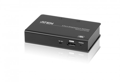 Aten VS192-AT-G Aten VS192. Tipo de puerto de vídeo: DisplayPort, Salida de vídeo: 2x DisplayPort. Máxima resolución: 4096 x 2160 Pixeles, Color del producto: Negro, Material de la carcasa: Metal. Consumo energético: 1,185 W. Dimensiones (Ancho x Profundidad x Altura): 125 x 80 x 250 mm, Peso: 300 g. Cantidad por caja: 20 pieza(s)