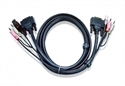 Aten 2L-7D02U - Aten 6ft USB DVI-D Single Link. Longitud de cable: 1,8 m, Tipo de puerto de teclado: USB, 