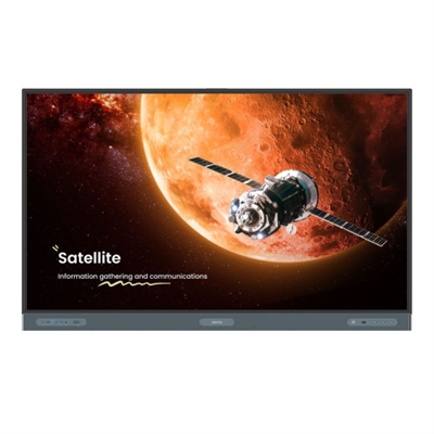 Benq 9H.F98TC.DE1 BenQ RP7504. Diagonal de la pantalla: 190,5 cm (75), Área de trabajo: 1649,7 x 927,9 mm, Brillo de pantalla: 450 cd / m². Sistema operativo instalado: Android 13, Arquitectura del procesador: ARM Cortex A78 + ARM Cortex A55, Memoria del usuario: 64 GB. Potencia de altavoz: 20 W, Potencia RMS de subwoofer: 16 W. Ethernet LAN, velocidad de transferencia de datos: 10,100,1000 Mbit/s. Conector USB: USB tipo A, USB Tipo B, USB Tipo C, Versión de DisplayPort: 1.2a, Micrófono: 3,5 mm