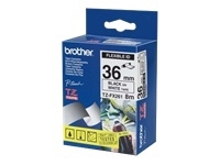 Brother TZEFX261 Longitud 8 Metros Brother Cinta Laminada Blanco / Negro (Flexibles) 36Mm