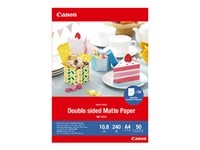 Canon 4076C005 Canon Double-sided Matte Paper MP-101D - Mate - 275 micras - A4 (210 x 297 mm) - 240 g/m² - 50 hoja(s) papel - para PIXMA TS7450i