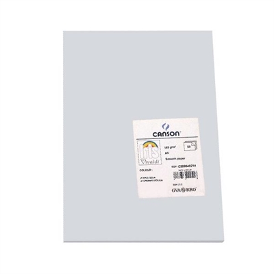 Canson C200040214 Cartulina Color Gris Perla De 185 G/Mi¿½ Formato A3. Ofrece Dureza Y Regularidad En Su Superficie. Ideales Para Todo Tipo De Manualidades Cubiertas Separadores E Impresion De Documentos.