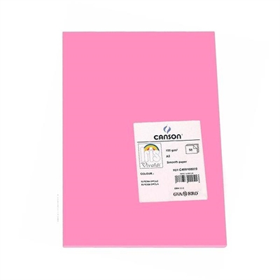 Canson C32127S015 Cartulina Color Rosa Chicle De 185 G Formato A3. Ofrece Dureza Y Regularidad En Su Superficie. Ideales Para Todo Tipo De Manualidades Cubiertas Separadores E Impresion De Documentos. Cada Pack Contiene 50 Hojas.