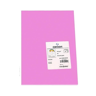 Canson C32127S016 Cartulina Color Malva De 185 G Formato A3. Ofrece Dureza Y Regularidad En Su Superficie. Ideales Para Todo Tipo De Manualidades Cubiertas Separadores E Impresion De Documentos. Cada Pack Contiene 50 Hojas.