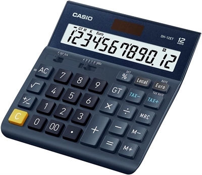 Casio DH-12ET Calculadora De Sobremesa Casio Dh-12Et 12 Digitos Pantalla Extra Grande Y Alimentacion Solar.