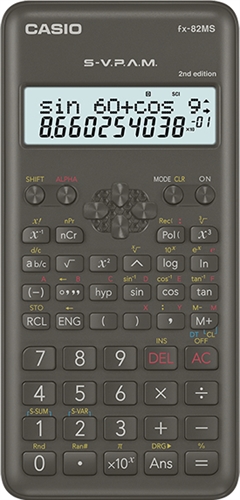 Casio FX-82MS-2 Calculadora Escolar Con Pantalla De 2 Lineas Y Funcionalidad Extendida. 240 Funciones. Funciones Trigonometricas. 8 Memorias De Constantes. Estadistica Bidimensional Con Calculo De Valor Medio. Estimado Y Sumas. Tama?O: 15.7 X 8.5 Cm