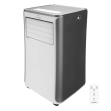 Cecotec 08174 Aire acondicionado portátil con una gran capacidad de enfriamiento de 9000 BTU. Dicha capacidad facilita conseguir la temperatura deseada en la estancia de manera rápida y eficaz.Tecnología Soundless. Sistema que aporta un funcionamiento más silencioso y además reduce las posibles vibraciones para crear un mayor confort.La bomba de calor del aire acondicionado permite también ser utilizado en invierno con el fin de aumentar la temperatura de la estancia en la cual sea ubicado.Posee mando a distancia para controlar el aire acondicionado cómodamente desde cualquier lugar sin tener que acercarse al mismo para cambiar su configuración seleccionada.Su gran área de cobertura de 20 m2 permite adaptar y modificar la temperatura de la estancia a los grados deseados, ya sea para reducir los grados en verano, o aumentarlos en invierno.La pantalla LED muestra todas las configuraciones posibles y destaca las que se están utilizando en cada momento con el fin de ofrecer un sencillo control del aire acondicionado.El aire acondicionado cuenta con 5 modos de funcionamiento: modo ventilador, modo refrigeración, modo calefacción, modo deshumidificación y modo noche.Las 2 velocidades del aire acondicionado permiten adaptar su funcionamiento según la necesidad en cada momento, desde baja hasta alta.Su modo deshumidificación es capaz de captar hasta un máximo de 24 litros al día, lo que conseguirá un ambiente más sano en tu hogar.El temporizador se puede programar un máximo de 24 horas para seleccionar el tiempo de funcionamiento deseado, una vez finalizado se apagará automáticamente.El aire acondicionado cuenta con función de oscilación para facilitar la salida de aire en todas direcciones y mejorar así la climatización de la estancia.Posee 3 sistemas de seguridad. Seguridad antiheladas (si la temperatura se acerca a 0º se apaga), seguridad antidesbordamiento (cuando se llena el depósito se apaga y parpadea una luz roja de “full tank”) y seguridad del compresor que alarga su vida útil (tarda 3 minutos en apagarse progresivamente evitando así un apagado brusco que lo fuerce en exceso).Su clasificación energética A asegura un consumo moderado de electricidad gracias a su excelente funcionamiento de manera tan eficaz como eficiente.El aire acondicionado utiliza el gas R-290, respetuoso con el medioambiente y apenas contaminante.Su gran potencia de 1010 W permite al aire acondicionado cubrir áreas de 20 m2 y conseguir la temperatura deseada en un breve periodo de tiempo.El aire acondicionado posee un tubo de drenaje de agua para poder mantenerlo en funcionamiento en todo momento.El filtro de aire es capaz de frenar las partículas más grandes del aire y conseguir así una mayor calidad del mismo.Sus ruedas multidireccionales 360º y sus asas permiten trasladar el aire acondicionado de una estancia a otra de manera sencilla, cómoda y sin apenas esfuerzo.Incluye Kit de instalación en ventanas.