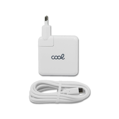 Cool CL8434847038711 CARGADOR COOL MACBOOK 67W CABLE USBC WHITE USBC 67W COMP. MAC12 AIR13 PRO13 IPAD12,9 BLANCO