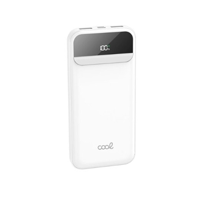 Cool CL8434847074535 POWERBANK COOL 10000MAH PD 22.5W WHITE 2 CABLES:TIPO-C LIGHTNING 1XUSB-A 1XTIPO-C