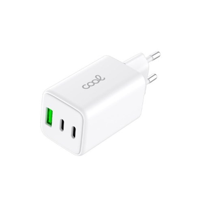 Cool CL8434847074825 CARGADOR COOL 65W ULTRA CARGA RAPIDA WHITE 2USBC USB 65W UNIVERSAL ULTRA CARGA RAPIDA BLANCO