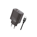 Cool CL8434847064079 - CARGADOR COOL DUAL USBC,USB 65W U.C.R. CABLE BLACK USBC USB 65W UNIV ULTRA CARGA RAPIDA CA
