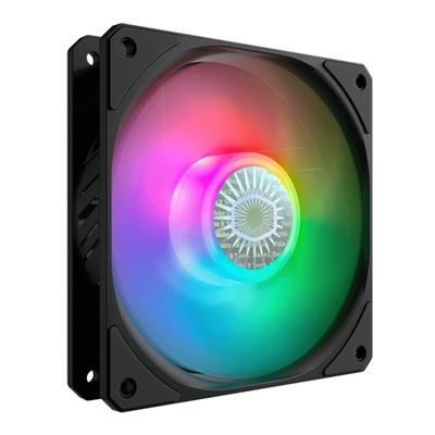 Cooler-Master MFX-B2DN-18NPA-R1 Cooler Master SickleFlow 120 ARGB. Adecuado para: Carcasa del ordenador, Tipo: Ventilador, Diámetro de ventilador: 12 cm. Color del producto: Negro, Iluminación de color: Rojo/Verde/Azul, Conector de ventilador: 4 pines. Consumo energético: 1,8 W, tensión nominal: 12 V, Intensidad nominal: 0,15 A. Peso: 156 g, Dimensiones del ventilador (A x A x P): 120 x 120 x 25 mm, Ancho del paquete: 32 mm. Corriente de seguridad: 0,37 Ah, Tiempo medio hasta fallo (MTTF): 160000 h