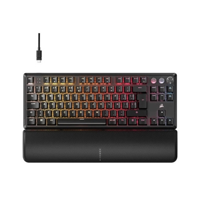 Corsair CH-911911G-ES El CORSAIR K70 PRO TKL tiene un rendimiento ultra rápido es impulsado por los interruptores magnéticos CORSAIR MGX Hyperdrive con Rapid Trigger, que restablecen instantáneamente las teclas para permitir movimientos ágiles que antes se pensaban imposibles. El K70 PRO TKL también utiliza la tecnología FlashTap SOCD, que optimiza las teclas de movimiento en todos los juegos y géneros.
