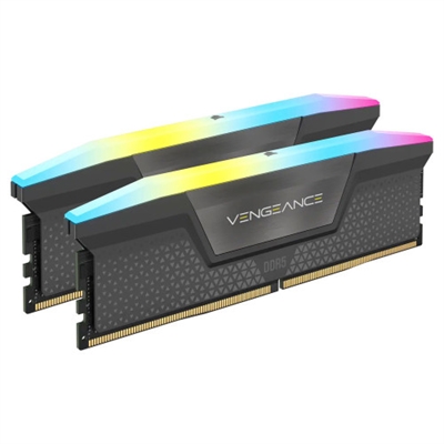 Corsair CMH32GX5M2B5600Z40 CORSAIR VENGEANCE RGB DDR5 32GB (2x16GB) DDR5 5600 CL40-40-40-77 1.25V AMD EXPO & Intel XMP - Grey