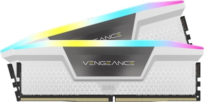 Corsair CMH32GX5M2B6000Z30W MEMORIA CORSAIR DDR5 32GB 2X16GB PC6000 VENGEANCE RGB BLANCA CMH32GX5M2B6000Z30W