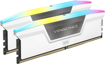 Corsair CMH32GX5M2E6000Z36W MEMORIA CORSAIR DDR5 32GB 2X16GB PC6000 VENGEANCE RGB BLANCA CMH32GX5M2E6000Z36W