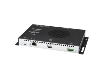 Crestron 6509501 Decodificador AV en red DM NVX® 4K60 4:4:4 HDRUn decodificador AV sobre IP fiable y de alto rendimiento que recibe vídeo 4K60 4:4:4 a través de Gigabit Ethernet estándar sin latencia perceptible ni pérdida de calidad. Admite HDR (alto rango dinámico) y HDCP 2.2. Proporciona una solución de enrutamiento de señales 4K segura para aplicaciones de distribución de contenidos en toda la empresa y el campus.