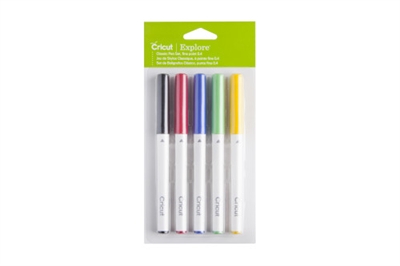 Cricut 2007635 Cricut 2007635. Color del producto: Blanco. Colores de escritura: Multicolor. Número de productos incluidos: 5 pieza(s). Tipo de producto: Bolígrafo + estilográfica