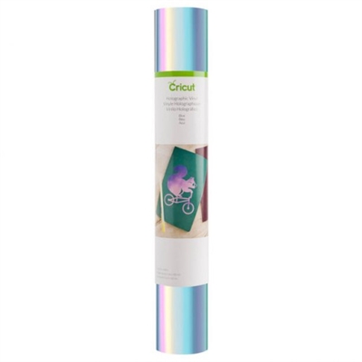 Cricut 2007728 Cricut Holographic Vinyl. Tipo de producto: Rollo de vinilo de termotransferencia, Color del producto: Azul, Coloración: Estampado. Ancho: 305 mm, Longitud: 1220 mm