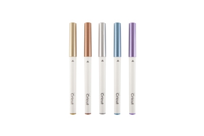 Cricut 2008406 Cricut Stifte Set Metallic. Color del producto: Multicolor. Colores de escritura: Azul, Cobre, Oro, Plata, Violeta. Número de productos incluidos: 5 pieza(s)