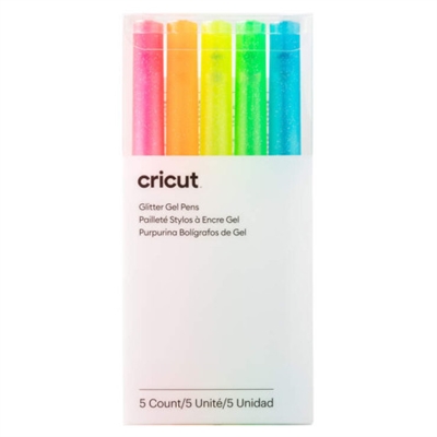 Cricut 2009961 Cricut 2009961. Tipo: Bolígrafo de gel con tapa, Colores de escritura: Azul, Verde, Naranja, Rosa, Amarillo, Color del producto: Multicolor. Cantidad por paquete: 5 pieza(s)
