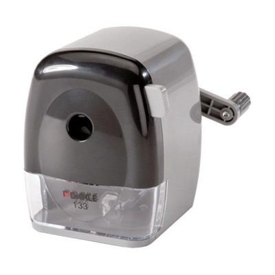 Dahle 00133-21281 Sacapuntas De Manivela Simple Para Lapices De Hasta 115 Mm Con Deposito De Plastico Extraible. Contiene Abrazadera Para Sujeccion A La Mesa.