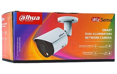 Dahua 1.0.01.04.40046-9001 Cámara inteligente DAHUA WizSense de doble iluminación.sensor: 1/2.7 8MP sensor de imagen, baja iluminación, HD CMOS.resolución: 3840x2160 (8Mpx) @ 20fps.interfaz: 1x RJ45 Ethernet 10/100Mbps PoE 802.3af.compresión: H.265+/ H.265/ H.264+/ MJPEG.sensibilidad: 0,008lux/F1,6, 0lux (IR LED / LED encendido).lente 2.8mm. Iluminador dual inteligente:.1 LED IR (alcance 30m). 1 LED de luz blanca (alcance 30 m).3 modos de iluminador (sólo IR, sólo LED, Smart - IR + LED).AWB, AGC, BLC, HLC, 3D NR, WDR 120dB, RoI.Smart Dual Light - uso de doble iluminador.micrófono incorporado. soporte de tarjetas microSD / micro SDHC / micro SDXC de hasta 256GB.soporte: ONVIF, CGI, Milestone, RTSP, RTMP, P2P. Funciones AI: protección perimetral, clasificación de objetos (humano/vehículo).SMD+: clasificación de objetos con filtrado de falsas alarmas. velocidad de procesamiento y resolución:.20 fps para 3840x2160 (8Mpx).25/30 fps para 2688x1520 (4Mpx).previsualización de vídeo: Smart PSS, DSS Express, DSS PRO.navegadores web: IE, Firefox, Chrome. dispositivos móviles: iOS, Android.