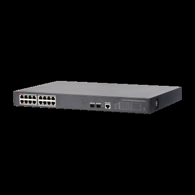 Dahua 1.0.01.20.10344 Dahua Technology PoE DH-PFS4218-16GT-240. Tipo de interruptor: Gestionado. Puertos tipo básico de conmutación RJ-45 Ethernet: Gigabit Ethernet (10/100/1000), Cantidad de puertos básicos de conmutación RJ-45 Ethernet: 16. Tabla de direcciones MAC: 8 entradas, Capacidad de conmutación: 52 Gbit/s. Estándares de red: IEEE 802.3af, IEEE 802.3at. Energía sobre Ethernet (PoE). Montaje en rack