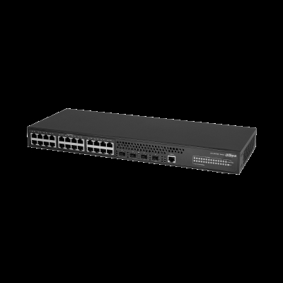 Dahua 1.0.01.20.10783 Dahua Technology Access DH-AS4300-24GT4GF. Tipo de interruptor: Gestionado, Capa del interruptor: L2/L2+. Puertos tipo básico de conmutación RJ-45 Ethernet: Gigabit Ethernet (10/100/1000), Cantidad de puertos básicos de conmutación RJ-45 Ethernet: 24, Número de módulos SFP instalados: 4. Tabla de direcciones MAC: 8 entradas, Capacidad de conmutación: 56 Gbit/s. Estándares de red: IEEE 802.1D, IEEE 802.1Q, IEEE 802.1p, IEEE 802.1s, IEEE 802.1w, IEEE 802.1x, IEEE 802.3ad, IEEE.... Montaje en rack