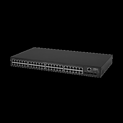 Dahua 1.0.01.20.10784 Dahua Technology Access DH-AS4300-48GT4GF. Tipo de interruptor: Gestionado, Capa del interruptor: L2/L2+. Puertos tipo básico de conmutación RJ-45 Ethernet: Gigabit Ethernet (10/100/1000), Cantidad de puertos básicos de conmutación RJ-45 Ethernet: 48, Número de módulos SFP instalados: 4. Tabla de direcciones MAC: 8 entradas, Capacidad de conmutación: 104 Gbit/s. Estándares de red: IEEE 802.1D, IEEE 802.1Q, IEEE 802.1p, IEEE 802.1s, IEEE 802.1w, IEEE 802.1x, IEEE 802.3ad, IEEE.... Montaje en rack