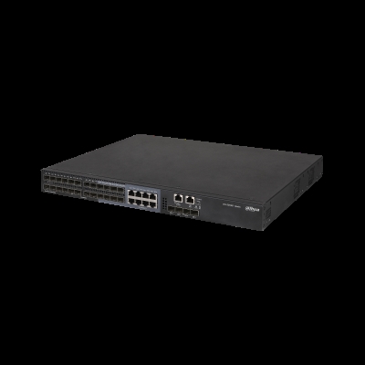 Dahua 1.0.01.20.10959 S5500-24GF4XF-E.Conmutador Gigabit gestionado de 28 puertos con 24 puertos GSFP y 4 puertos 10G SFP. Amplias funciones de capa 3. Diseño de hardware fiable con fuente de alimentación dual modular. Excelente capacidad de gestión. Alta disponibilidad.Puerto 10 Gigabit de alta densidad.