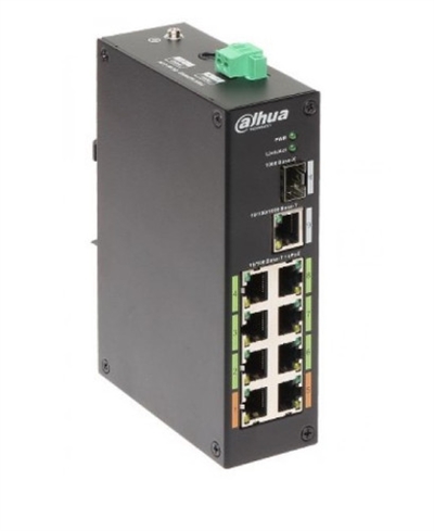 Dahua 1.0.01.20.11068-9003 (DH-LR2110-8ET-120-V2) DAHUA SWITCH INDUSTRIAL 8 PUERTOS EPOE