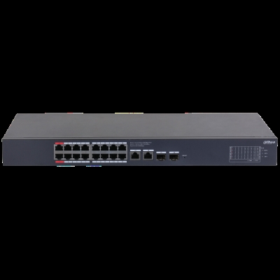 Dahua 1.0.01.20.11254-9004 CS4220-16GT-240Conmutador Gigabit de escritorio administrado en la nube de 20 puertos con PoE de 16 puertosCumple con los requisitos de los estándares IEEE802.3, IEEE802.3u, IEEE802.3x, IEEE802.3ab, IEEE802.3z. Cumple con los requisitos de los estándares de suministro de energía IEEE802.3af, IEEE802.3at, Hi-PoE e IEEE802.3bt. Administra el consumo de energía PoE y el encendido y apagado de la energía PoE. Admite PoE inteligente. Un amplio rango de temperatura de funcionamiento y una carcasa completamente metálica que es completamente cerrada y a prueba de polvo.