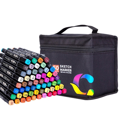 Deli E70806-60 Rotulador De Dibujo Color Emotion Deli. Doble Punta: Punta Redonda De 1 Mm De Trazo Para Dibujar Li¿½Neas Y Punta Biselada De 7 Mm Para Colorear I¿½Reas. Tinta A Base Alcohol De Secado Rapido. Fi¿½Cil De Mezclar Y Combinar Colores. Cada Envase Contiene 60 Colores Surtidos.