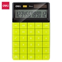 Deli E1589V - Calculadora De Sobremesa E1589 Deli De 12 Digitos. Alimentacion Dual (Solar Y Pilas Lr54).