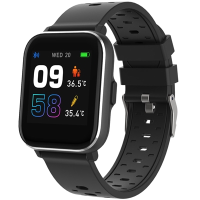 Denver SW-164BLACK Bluetooth Smartwatch - Black - Tamaño Pantalla: 1,4 ''; Touchscreen: Sí; Correa Desmontable: No; Duración De La Batería: 72 H; Capacidad Bateria: 180 Mah