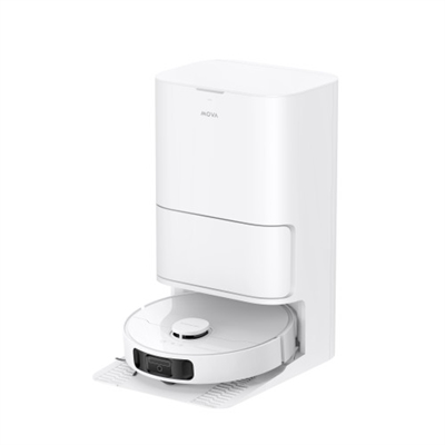 Dreame 010204AA000440 MOVA Tech E30ULTRA. Tipo de depósito: Sin bolsa, Color del producto: Blanco, Forma: Alrededor. Capacidad de polvo (aspiradora): 0,3 L, Capacidad de polvo (base): 3,2 L, Funciones de estación de base: Carga, Purification. Capacidad de batería: 5200 mAh. Diámetro: 34,9 cm, Altura: 98 mm, Peso: 3,82 kg