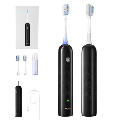 Dreame 010405AB000001 Recargable para adultos, 2 cabezales de cepillado 3-en-1 y estuche de viaje, 30 días de duración de la batería, Negro Mate. Recomendado por la FDA: vence la placa con el cepillo de dientes eléctrico Fresh Pro; seguro, eficiente, aprobado por la FDA, y recomendado por profesionales dentales; recomendado por profesionales dentales, Fresh Pro proporciona a todos un rendimiento de calidad.