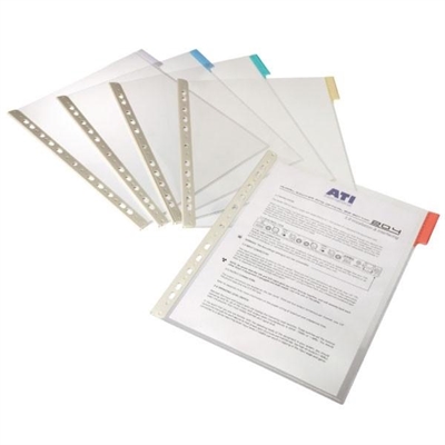 Durable 5607-06 Fundas Multitaladro Para Clasificador Function De Pared Fabricadas En Plastico Rigido Atirreflectante Con Pesta?A De Color Azul. Su Formato Es A4 Y El Pack Incluye 5 Fundas.