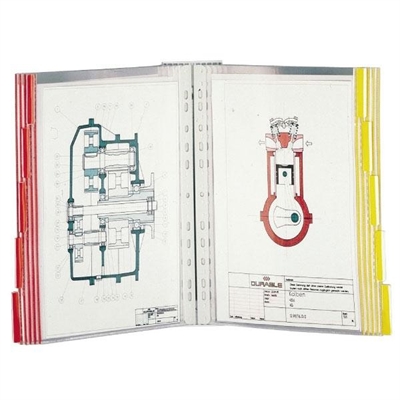 Durable 5674 Clasificador De Pared Formato A4 Y Con Capacidad De 10 Fundas. Fabricado En Chapa De Acero Con Recubrimiento Epoxi. No Incluye Las Fundas.