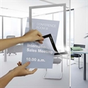 Durable 4873-23 - Marco Autoadhesivo De Color Plata Formato A3 Y Con Panel Frontal Magetico. El Pack Incluye