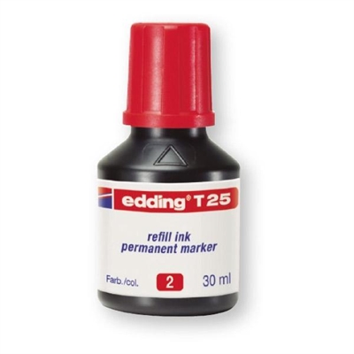 Edding T100-02 Tinta Permanente Casi Sin Olor En Frasco Con Canula. Para Rellenar Los Marcadores Permanentes Edding 21 22 25 3000 3300 No.1 400 404 500 550 800 Y 850. Tambien Se Puede Aplicar Directamente Con Pincel Plumines Plantillas Y Sellos.