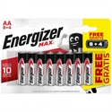 Energizer E301531604 - Pack de 8+4 pilas AA de energía ininterrumpida para los dispositivos esenciales de tu fami